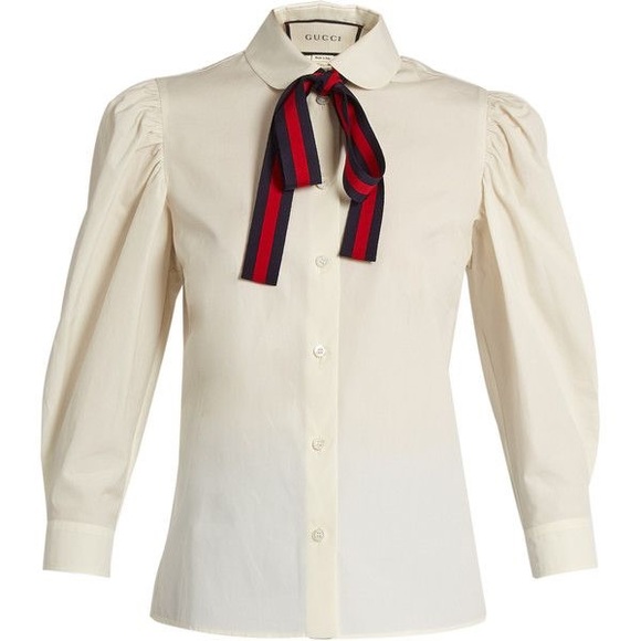 gucci ribbon blouse